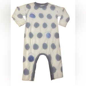 Burbbery children cream  and Blue Polka Dot Baby Onesie size 18m